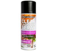 Pro-Kleen Clear Lacquer Spray - Protects and Seals - for Metal, Wood, Plastics & Ceramics - Fast Drying Formula for Interior and Exterior Surfaces - Clear, Durable & Flexible - (Matt, 1 x 400ml)