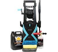 Pro-Kleen Electric Jet Washer 2.2Kw 165 Bar 8M Hose 5L Orange Snow Foam, Snow Foam Lance & Microfibre Cloths And Wash Mitt
