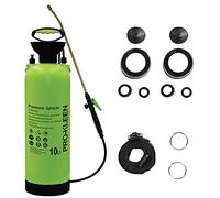 Pro-Kleen Garden Pressure Pump Sprayer Manual Action 10L - Brass Lance - 2 x Spare Seal Kits- For Weed Killer, Pesticides, Herbicides, Insecticides, Fungicides (10 Litre)