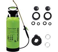 Pro-Kleen Garden Pressure Pump Sprayer Manual Action 8L With Brass Lance And 2 X Spare Seal Kits