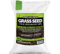 Pro-Kleen Grass Seed 3 Way Ryegrass Mix 5Kg Premium Lawn Seed Hard Wearing, Fast Germination