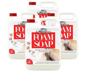 Pro-Kleen Hand Foam Soap 4 x 5L - Citrus Hand Soap Refill - Kind to Skin, Powerful Cleansing Action, Luxurious Lather - Use in All Bulk Fill Dispensers - Orange Coloured Soap