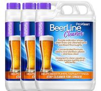 Pro-Kleen Heavy Duty Purple Beer Line Solution Cleaner 3 x 5L with Colour Indicator, System Cleaning Fluid Sanitizes and Removes Yeast and Protein Build Up. Improves Beer Taste