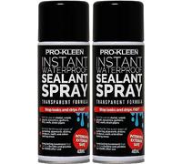 Pro-Kleen Instant Waterproof Sealant Spray - Tough Leak Sealant Spray for Roofs, Pipes, Guttering & More - Transparent & Long-Lasting Formula - Instant Emergency Repair (2 x 400ml)