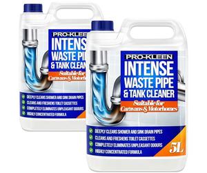 Pro-Kleen Intense Waste Pipe and Tank Cleaner for Caravans and Motorhomes 10L - Deeply Cleans Shower & Sink Drain Pipes, Freshens Toilet Cassettes, Eliminates Unpleasant Odours
