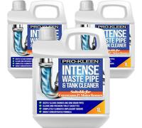 Pro-Kleen Intense Waste Pipe and Tank Cleaner for Caravans and Motorhomes 3L - Deeply Cleans Shower & Sink Drain Pipes, Toilet Cassettes, Freshens, Eliminates Odours,