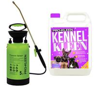 Pro-Kleen Kennel Disinfectant, Cleaner 5L With 5L Pump Pressure Sprayer, Sanitiser & Deodorise - Catteries, Hutches, Aviaries, Patios, Artificial Grass (Lavender)