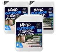 Pro-Kleen Magic Outdoor Cleaner 3 x 5L Black Spot Remover Spray and Leave Cleaner - Removes Stains, Marks & Lichen For Patios, Driveways, Indian Sandstone, Block Paving and more - Easy to Use Liquid