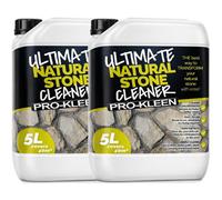 Pro-Kleen Natural Stone Cleaner 2 x 5L - Removes Dirt, Lichen, Moss & Weather Staining - For Natural Stone, Indian Sandstone, Block Paving, Patios, Paths, Driveways & More - Covers up to 80m²