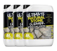 Pro-Kleen Natural Stone Cleaner 3 x 5L - Removes Dirt, Lichen, Moss & Weather Staining - For Natural Stone, Indian Sandstone, Block Paving, Patios, Paths, Driveways & More - Covers up to 120m²