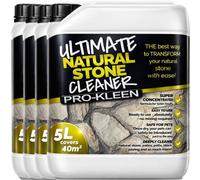 Pro-Kleen Natural Stone Cleaner 4 x 5L - Removes Dirt, Lichen, Moss & Weather Staining - For Natural Stone, Indian Sandstone, Block Paving, Patios, Paths, Driveways & More - Covers up to 160m²