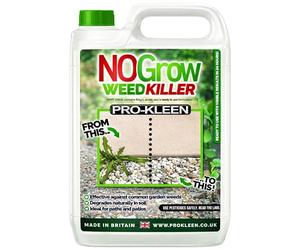 Pro-Kleen NOGrow Weed Killer 5L, See Results In Hours, Double Strength, Glyphosate Free, Kills Moss, Effective on Annual and Perrenial Weeds, Eco-Friendly, Organic, Children and Pet Safe Once Dry