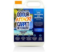 Pro-Kleen Odour Attack Pet Carpet Shampoo with Active Enzymes - Digests Urine Proteins from Dogs Cats Humans - Removes Urine, Faeces & Vomit Stains - for All Carpet Types and Machines (5 Litre Ocean)