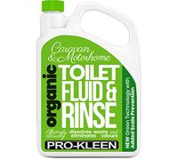 Pro-Kleen Organic Caravan Toilet Chemical Fluid Rinse Green Solution Cleaner 2L for Caravan and Motorhomes - Eco-Friendly, Formaldehyde Free - 2 Litres