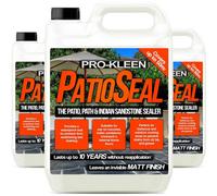 Pro-Kleen PatioSeal Matt Patio Sealer/Sealant (15 Litres) for Indian Sandstone, Concrete, Paths, Patios, Slate, Brick, Indoor/Outdoor Hard Floor - Lasts up to 10 Years (3 x 5 Litres)