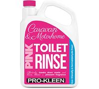 Pro-Kleen Pink Toilet Chemical Rinse Solution Fluid Cleaner 2L for Caravan and Motorhomes - Eco-Friendly, Formaldehyde Free - Upto 20 Treatments - 2 Litres