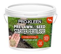 Pro-Kleen Pre Lawn & Seed Starter Fertiliser - Phosphorus Rich with Nitrogen, Potassium & Magnesium (NPK 8-12-8 + 3MgO) with added Zinc & Seaweed - Non-Toxic & Non-Staining - Covers up to 83m2 (2.5kg)