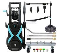 Pro-Kleen Pressure Washer, Power Jet Wash Portable, 165 Bar, 2.2Kw With Patio Cleaner & Chassis Clea