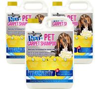 Pro-Kleen Pro+ Carpet Shampoo and Upholstery Cleaning Solution - Removes Pet Deposits & Odours - 4 in 1 Concentrate - Suitable for all Machines 3 x 5L (Lemon Fresh)