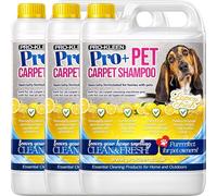 Pro-Kleen Pro+ Carpet Shampoo and Upholstery Cleaning Solution - Removes Pet Deposits & Odours - 4 in 1 Concentrate - Suitable for all Machines 3 x 5L (Lemon Fresh)
