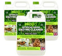 Pro-Kleen ProBio Artificial Grass Cleaner Probiotic Based Deodoriser Odour Eliminator 3 x 5L Non-Toxic Cruelty-free Pet Friendly. Fresh Cut Grass fragrance. Naturally derived Probiotic Cleaning