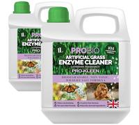 Pro-Kleen ProBio Artificial Grass Cleaner Probiotic Based Deodoriser Odour Eliminator 2 x 1L Non-Toxic Cruelty-free Child Pet Friendly - Lavender Fragrance - Naturally derived Probiotic Cleaning