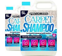 Pro-Kleen Professional Carpet & Upholstery Shampoo - Ocean Fresh Fragrance 10L - High Concentrate Cleaning Solution - Suitable for All Machines