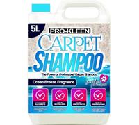 Pro-Kleen Professional Carpet & Upholstery Shampoo - Ocean Fresh Fragrance 5L - High Concentrate Cleaning Solution - Suitable for All Machines