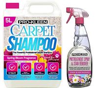 Pro-Kleen Professional Carpet & Upholstery Shampoo - Spring Bloom Fragrance 5L + 750ml - High Concentrate Cleaning Solution - Suitable For All Machines