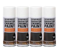 Pro-Kleen Radiator Enamel Spray Paint Anthracite Satin 4 x 400ml - Heat Resistant up to 100ºC - For Radiators, Hot Pipes, Water Tanks & More - Fast Drying & No Primer Needed