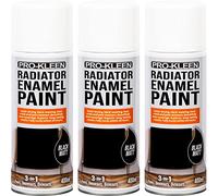 Pro-Kleen Radiator Enamel Spray Paint Black Matt 400ml - Heat Resistant up to 100ºC - For Radiators, Hot Pipes, Water Tanks & More - Fast Drying & No Primer Needed