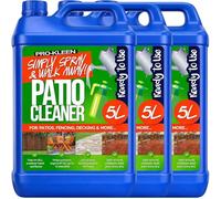 Pro-Kleen Ready to Use Simply Spray & Walk Away Green Mould and Algae Killer Remover (3 x 5 Litres) Cleaner for Paths Patio, Fencing, Decking Resin Driveways and more!