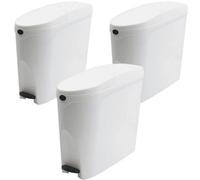 Pro-Kleen Sanitary Bin 20L Slimline Washrooms Toilets Hygienic Disposal Pedal Container Bins For Female Ladies And Baby Hygiene X3