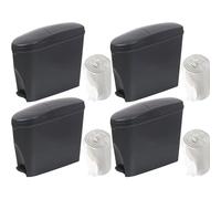 Grey Pedal Operated Toilet Sanitary Bin 4 x 20L Capacity & 200 Bin Liners ProKleen Grey One Size