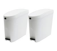 Pro-Kleen Sanitary Bin 20L X2 White - Slimline Washrooms Toilets Hygienic Disposal Pedal Bins