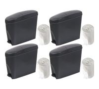 Pro-Kleen Sanitary Bin 20L X4 & 200 Bin Liners Female Ladies And Baby Hygiene Products Pedal Bin