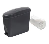 Pro-Kleen Sanitary Bin & Bin Liners - Slimline Washrooms Toilets Hygienic Disposal Pedal Container Bins for Female Ladies and Baby Hygiene Products - 20 litres Grey (1 Bin & 50 Bin Liners)