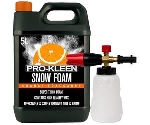 Pro-Kleen Snow Foam Lance for Use with Karcher K Series Pressure Washers Includes 5 Litres Snow Foam (5L, Orange)