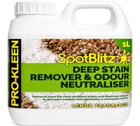 Pro-Kleen SpotBlitz Carpet Cleaner Shampoo 1L -Deep Stain Remover & Odour Neutraliser - Removes Pet Urine Stains & Smells, Upholstery & Rug Cleaning Solution, Fresh Lemon Fragrance