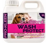 Pro-Kleen SpotBlitz Carpet Cleaner Shampoo Wash & Protect 1L - Deep Cleaning Carpet & Upholstery Solution for Machines, Removes Pet Urine Stains & Odours, Lavender Fragrance, Safe on Wool Rugs & Sofas