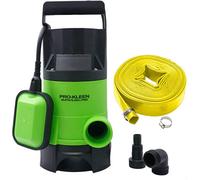 Pro-Kleen Submersible Water Pump Electric 400W With 5M Heavy Duty Layflat Hose For Clean Or Dirty Water