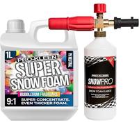 Pro-Kleen Super Snow Foam 1 Litre Car Shampoo with 1 Litre Pro-Kleen Snow Foam Lance - Produces Extra Thick Foam - pH Neutral & Super Concentrate Formula (Bubblegum)