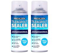 Pro-Kleen Tile & Grout Sealer 2 x 400ml - Waterproof Protection Against Mould, Mildew & Limescale - Seals & Protects Backsplashes, Bathrooms, Worktops & More - Long-Lasting & Non-Staining
