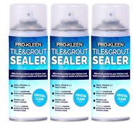 Pro-Kleen Tile & Grout Sealer 400Ml X3 - Waterproof Protection Against Mould, Mildew & Limescale - Seals & Protects