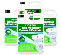 Pro-Kleen Toilet Macerator Cleaner & Descaler 4 x 5L - Cleans, Descales & Deodorises - Safe for Septic Tanks & Saniflo Systems - Helps to Extend Appliance Life (Apple Fragrance)