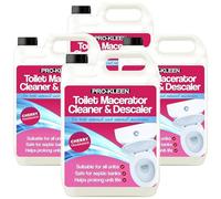 Pro-Kleen Toilet Macerator Cleaner & Descaler 4 x 5L - Cleans, Descales & Deodorises - Safe for Septic Tanks & Saniflo Systems - Helps to Extend Appliance Life (Cherry Fragrance)