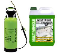 Pro-Kleen Traffic Film Remover TFR - Removes Dirt, Grime, Grease and Oil for a Sparkling Finish - Multi-Vehicle for Use on Cars, Trucks, Vans, Motorbikes & More with 8L Garden Pump Sprayer