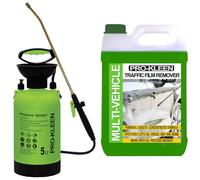 Pro-Kleen Traffic Film Remover TFR - Removes Dirt, Grime, Grease and Oil for a Sparkling Finish - Multi-Vehicle for Use on Cars, Trucks, Vans, Motorbikes & More with 5L Garden Pump Sprayer