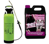 Pro-Kleen Troll’s Breath Iron Fallout Contamination Remover - Safe to use on all Wheels, Paintwork, Glass & Metal, pH Neutral, Colour Indicator with 10L Garden Pump Sprayer