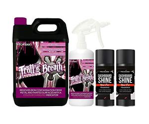 Pro-Kleen Troll's Breath 6L and Dashboard Shine 2 x 400ml - Removes Iron Fallout and Deeply Cleans Your Dashboard - Car Cleaning Kit